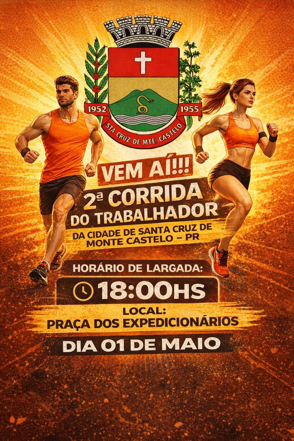 2ª Corrida do Trabalhador – corrida em Santa Cruz de Monte Castelo