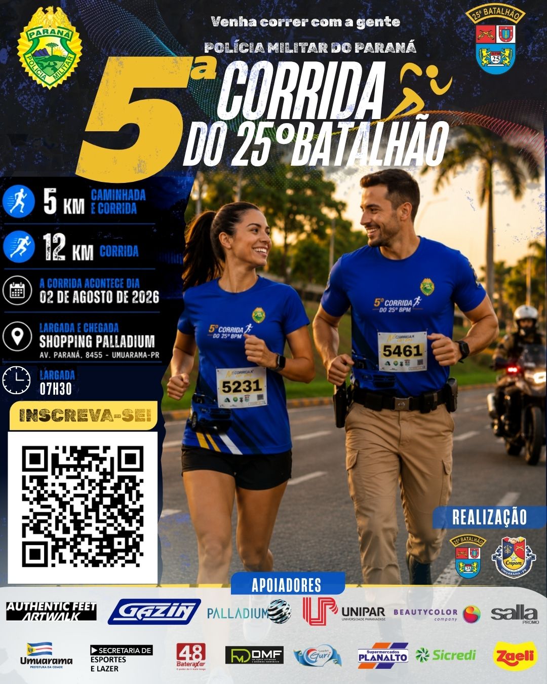Banner do evento 5ª CORRIDA DO 25º BATALHÃO